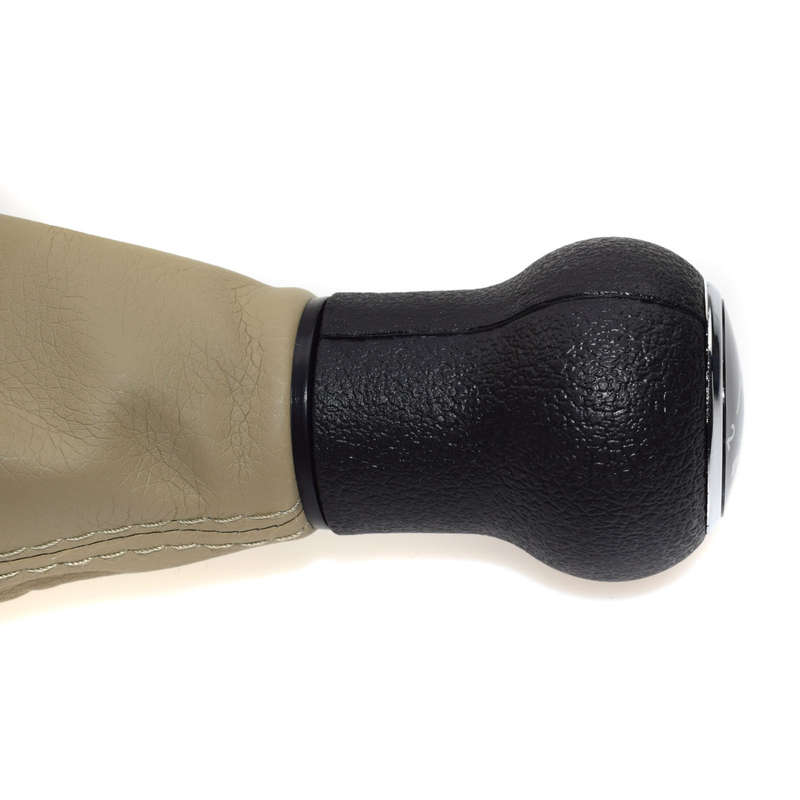 Beige Cover Black 5 Speed Gear Shift Knob Gaitor Boot For VW Passat B5 B5.5 AUDI