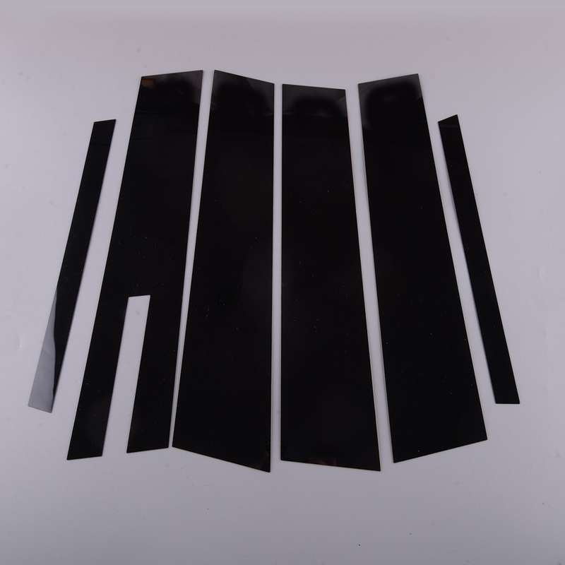 6pcs Gloss Black Door Pillar Posts Cover Trims Fit For Ford Taurus 2010-2019