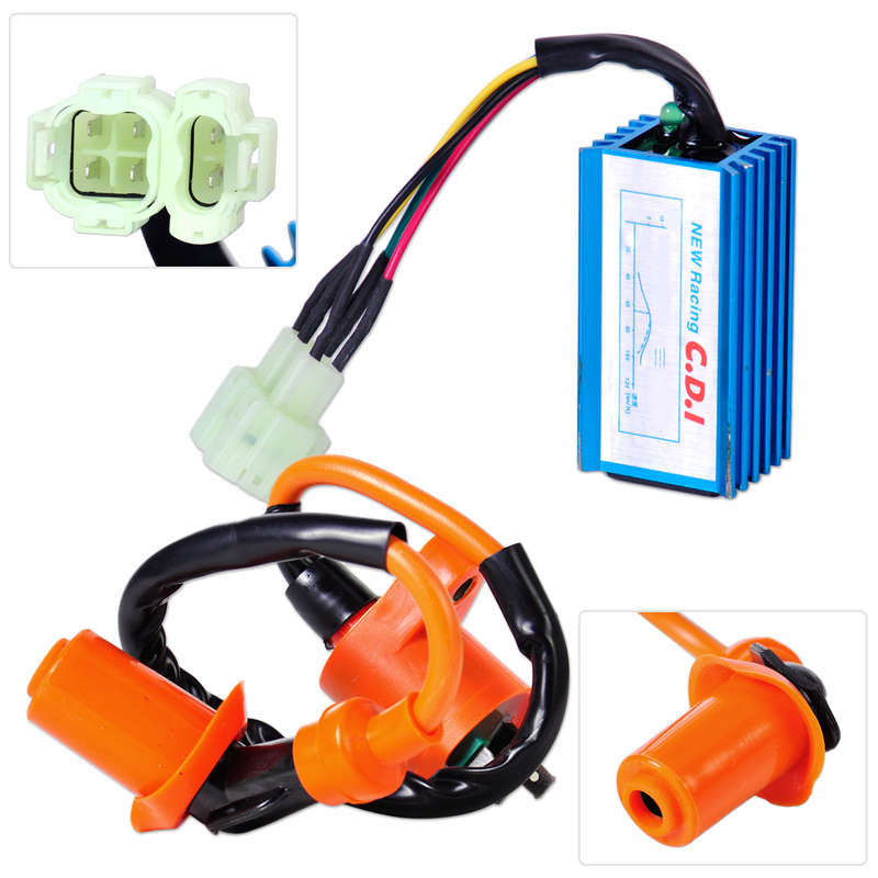 Racing Ignition Coil + CDI Box Fit for GY6 50cc 125cc 150cc Scooter ATV Go Kart