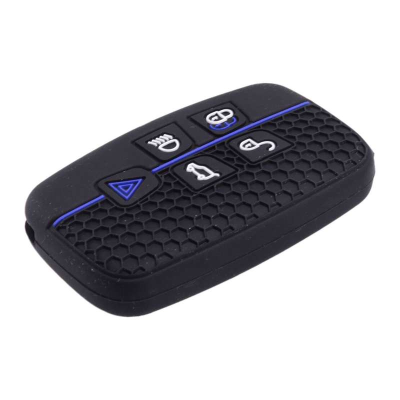 Car Blue Line 5 Button Key Case Fob Cover Fit for Land Rover Range Rover Jaguar