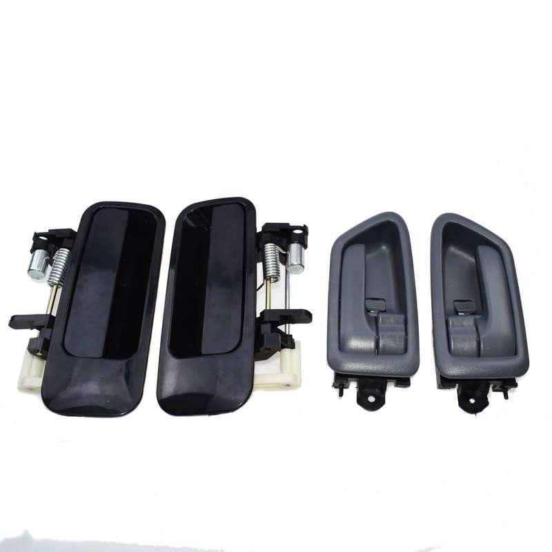 Rear Pair Black Outside & Gray Pair Inside Door Handle FOR Toyota Camry 97-01