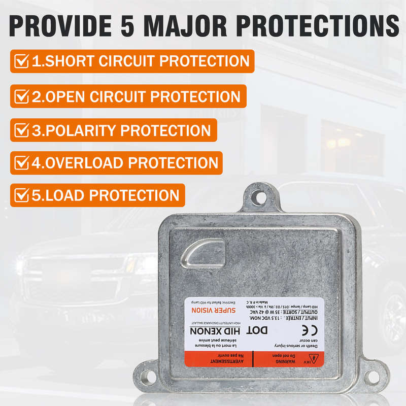 2 Xenon Ballast Unit+HID Bulb Wire for Chevy Blazer Impala Malibu Suburban Tahoe