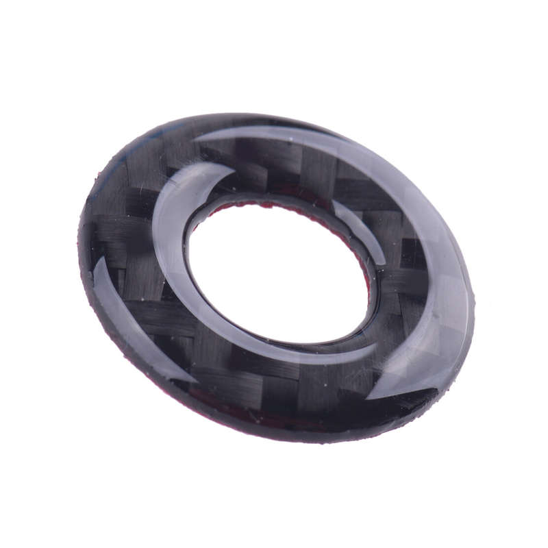 2x Interior Door Lock Cover Decor Carbon Fiber Fit For Dodge Challenger 2008-14