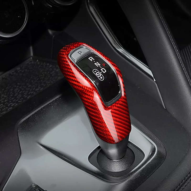 Carbon Fiber Gear Shift Knob Cover Trim Fit for Jaguar F-Type 2013 to 2021
