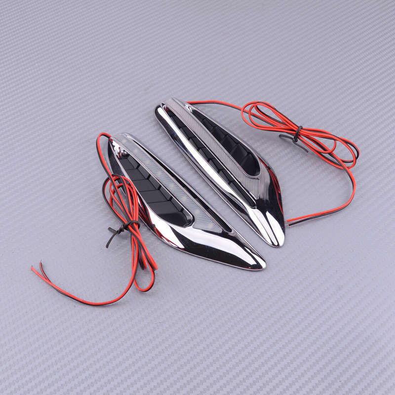 Universal Car Fender LED Side Marker Light Turn Signal Lamps Indicator White