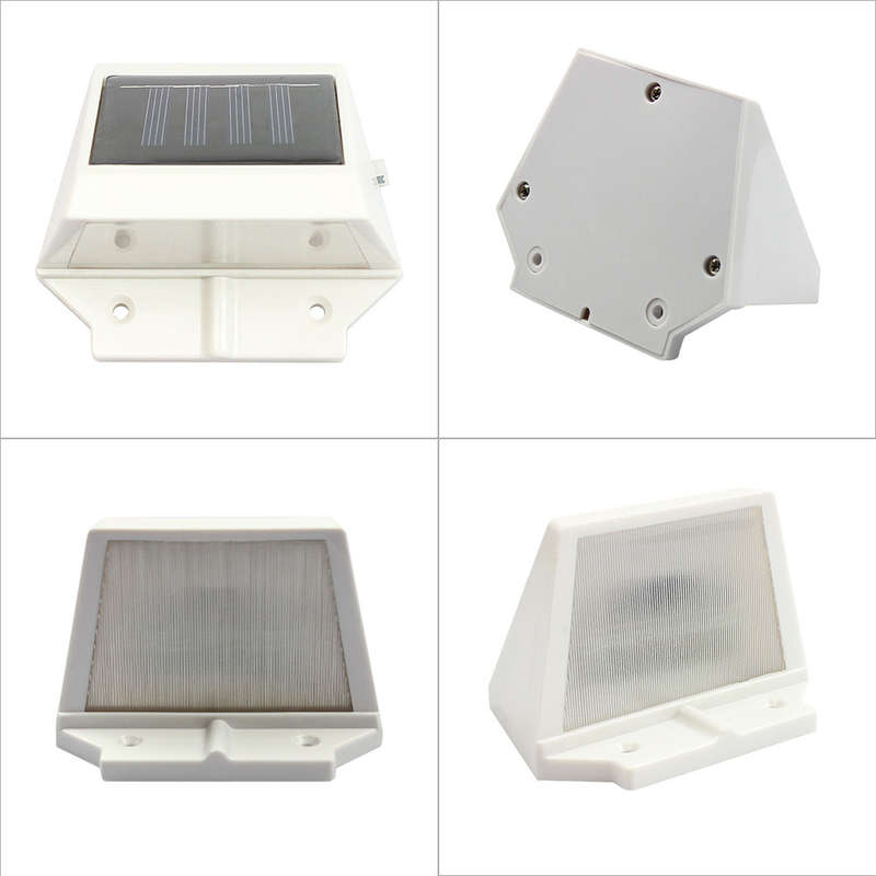 2 LED Outdoor Garden Pathway Stairway Landscape White Solar Powered Light