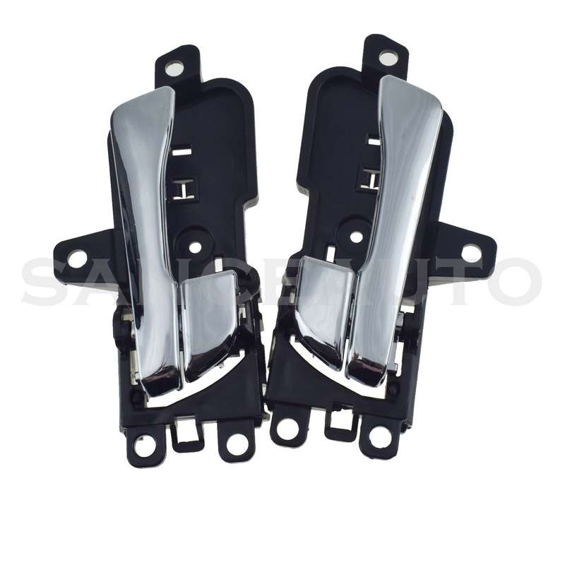 2PC Front Rear Left Right Inside Chrome Door Handle For Hyundai Sonata 2011-2015