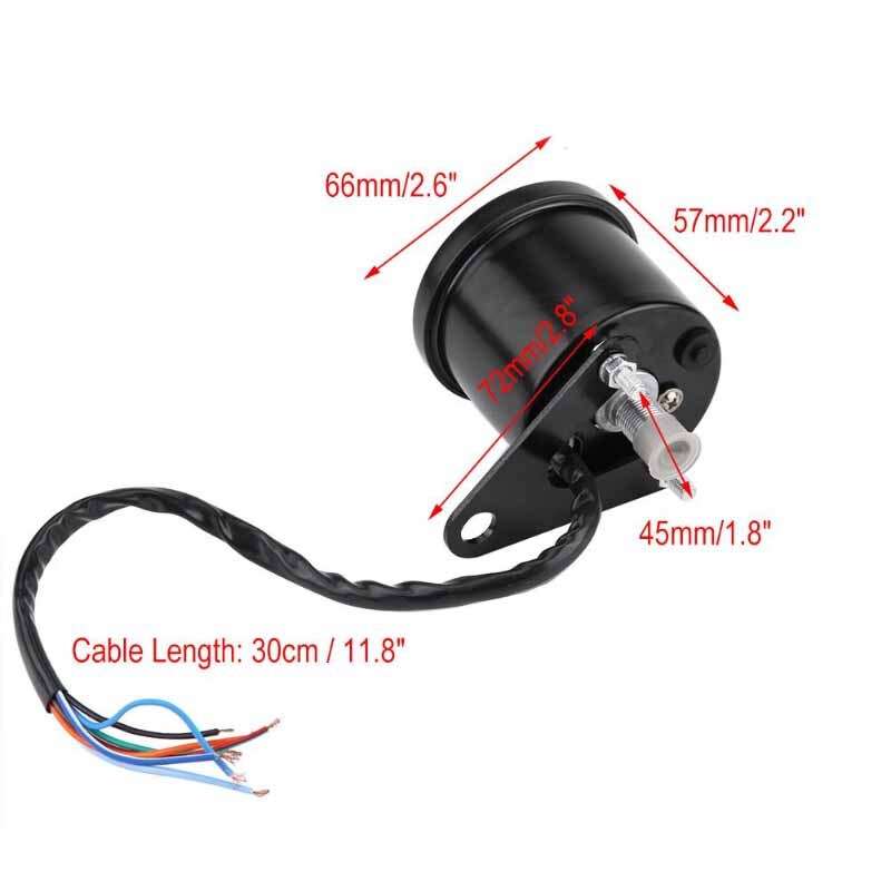 For Retro Motorcycle Digital Speedometer LED LCD Odometer Tachometer Fuel Meter