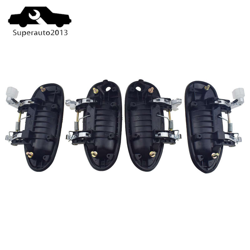 4PCS Front Rear Left Right Side Outside Door Handle Chrome For Kia Carens 02-06