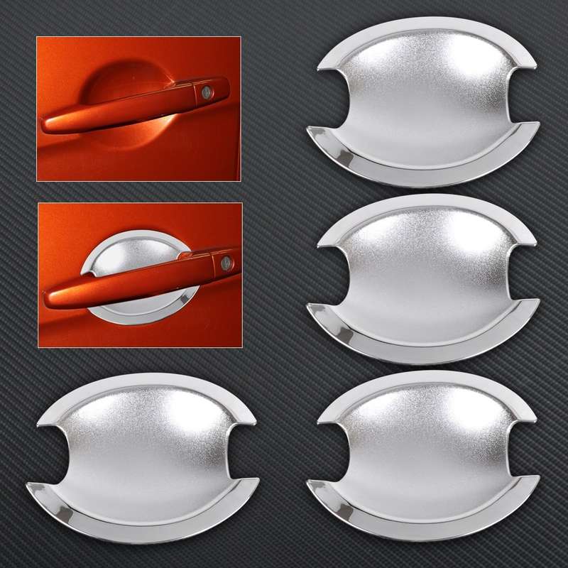 4PCS Chrome Door Handle cup Bowl Cover Fit for Mitsubishi Outlander Lancer 08-12