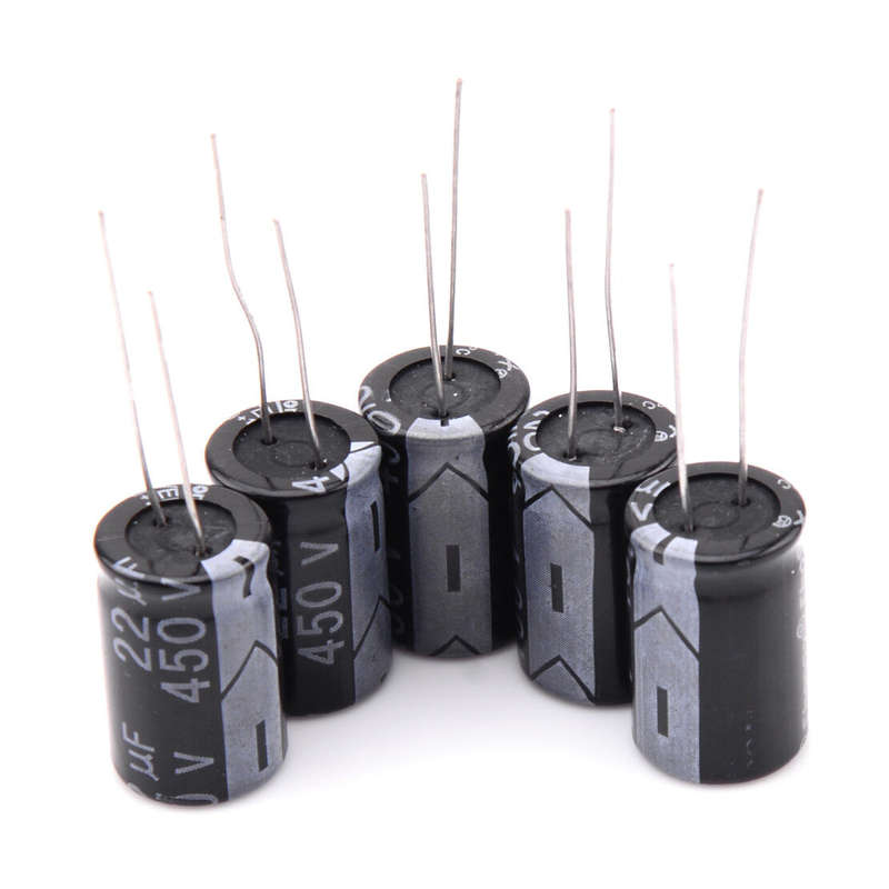 5pcs 450V 22UF Electrolytic Capacitor 13mm 21mm 105C Aluminum Electrolysis
