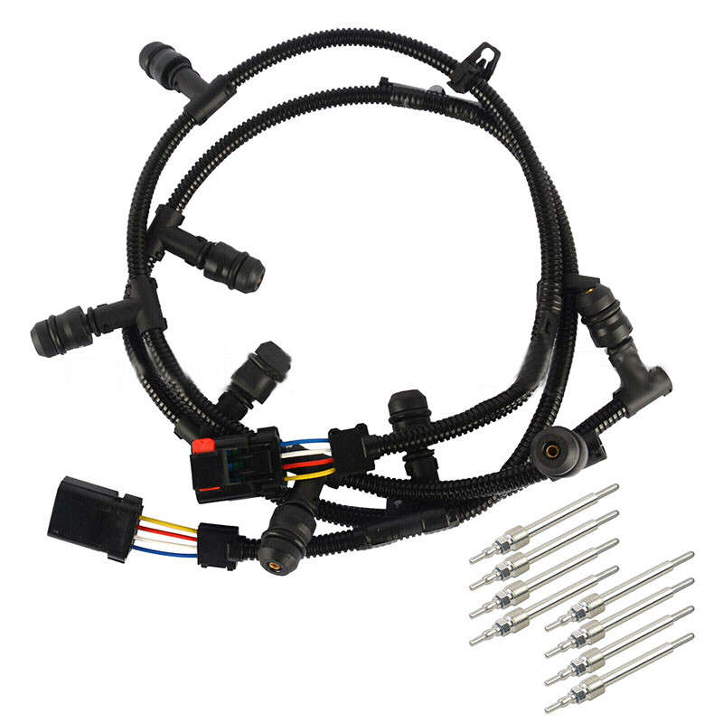 ZD13 glow plug & Harness Kit 4C3Z12A342AA FIt For Ford F250 F350 F450 6.0L