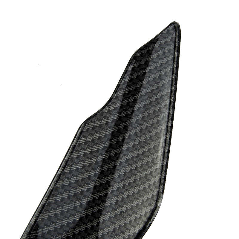 6Pcs Carbon Fiber ABS Car Front Bumper Refit Lip Fin Splitters Spoilers Canards