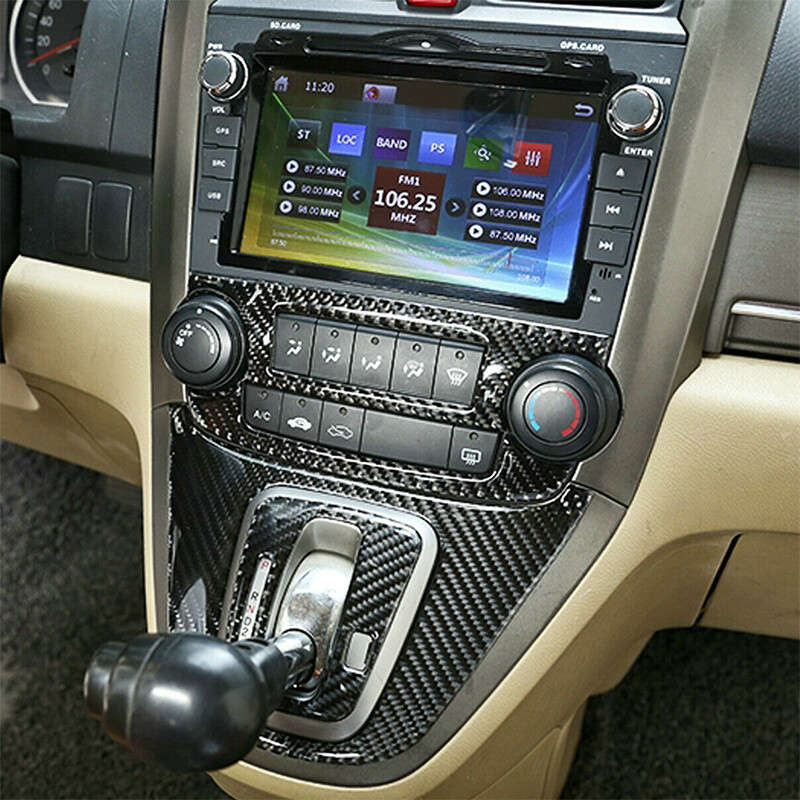 Carbon Fiber Interior Decorative Cover Trim Set Fit for Honda CR-V CRV 2007-2011