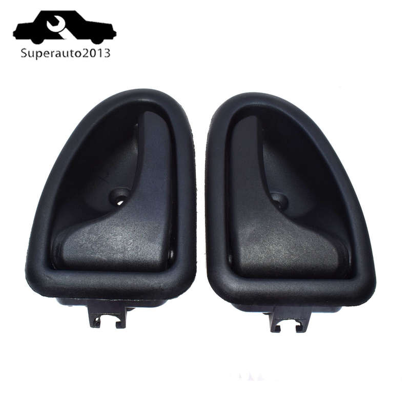 Pair Inside Door Handle Left & Right Side For Renault Clio Megane Scenic Trafic