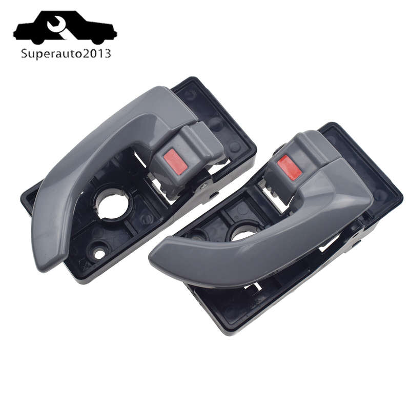 2PCS Gray Inside Door Handle Left & Right Side For 2005-2009 Hyundai Tucson New
