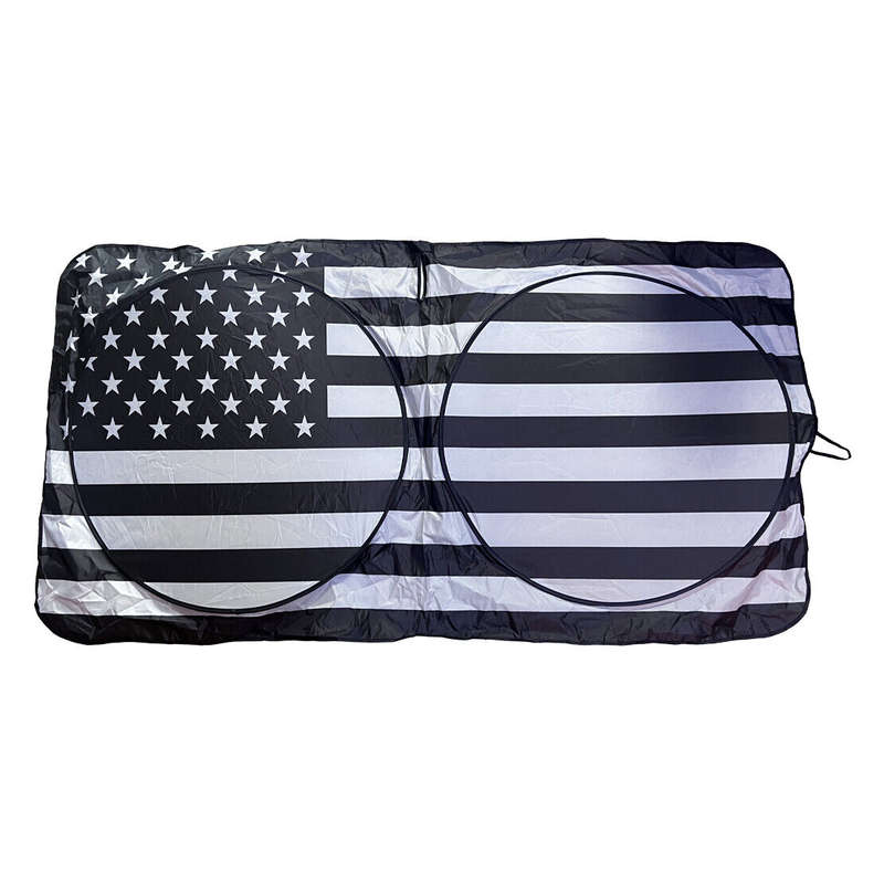Fit For Chevy Silverado 1500 2500HD Truck Windshield Sun Shade Covers US Flag.