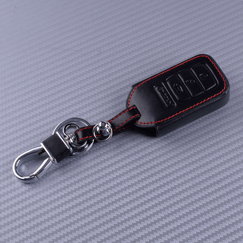 Car Leather Remote Key Cover Case Fob fit for Honda Accord Civic Pilot 4 Buttons