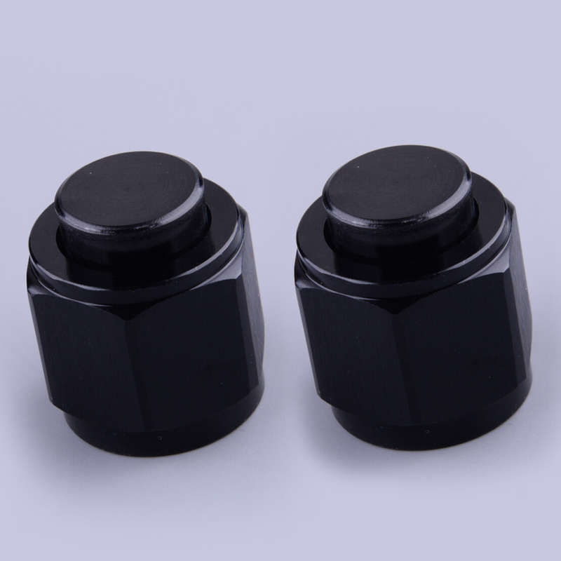 2pcs Black Aluminum 10AN Female Flare Fitting Cap Block Off For Fuel Systems A6