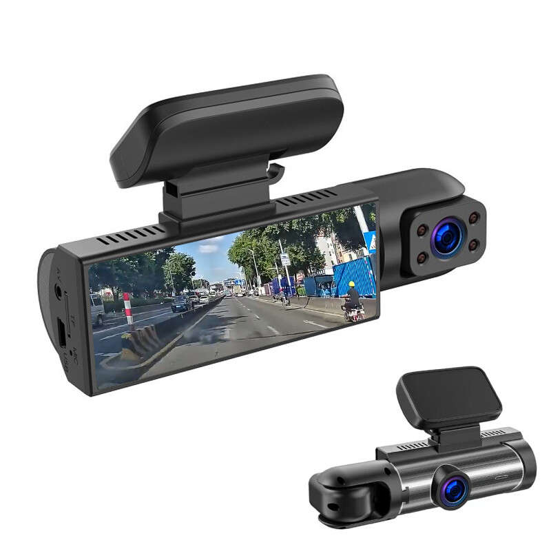 Dash Cam 3.16in Night Vision Dual Lens Car DVR Recorder Front Inside Camera Get