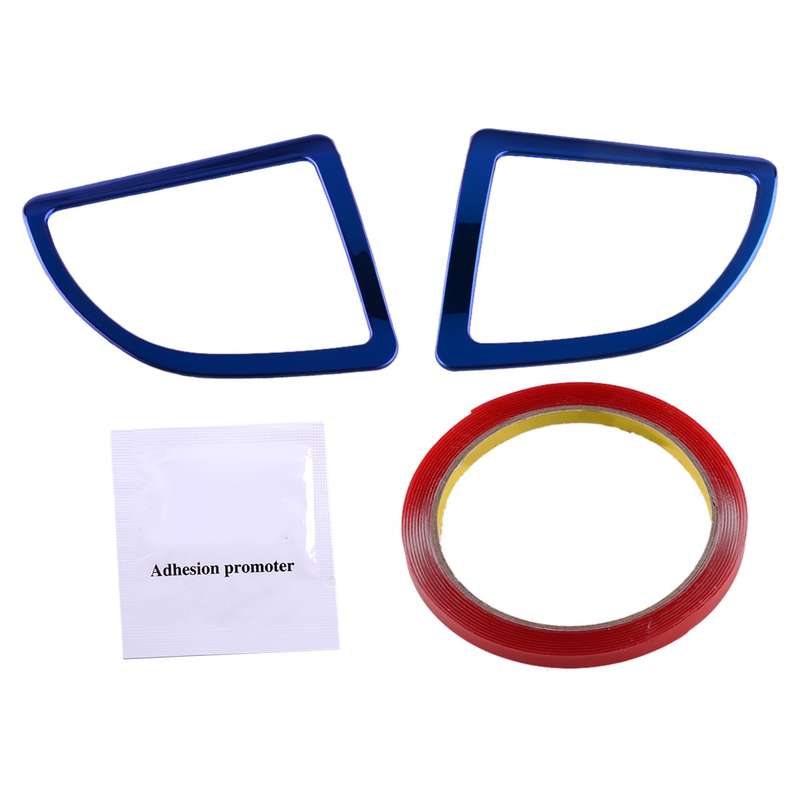 Pair Blue Console Air Outlet Vent Cover Trim Fit For Toyota Corolla 2014-2017