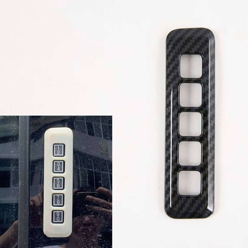 Molded Carbon Fiber Keyless Entry Keypad Cover Trim Bezel For Ford F150 15-21