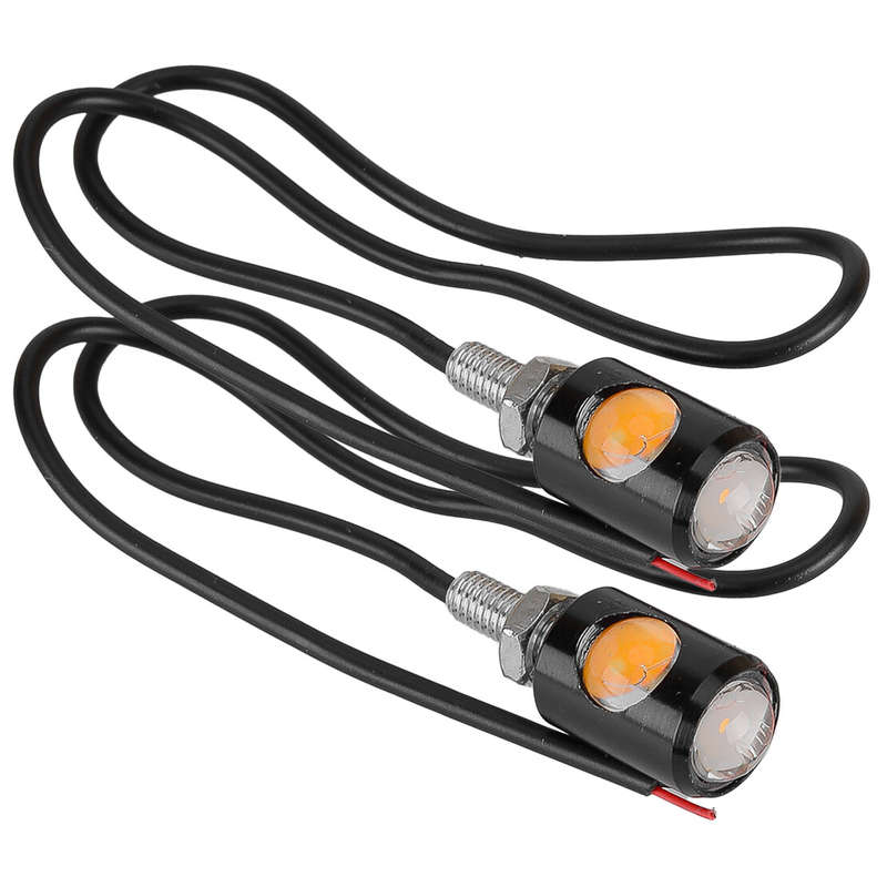 1Pair Universal Mini LED Motorcycle Turn Signal Indicator Blinker Light Lamp