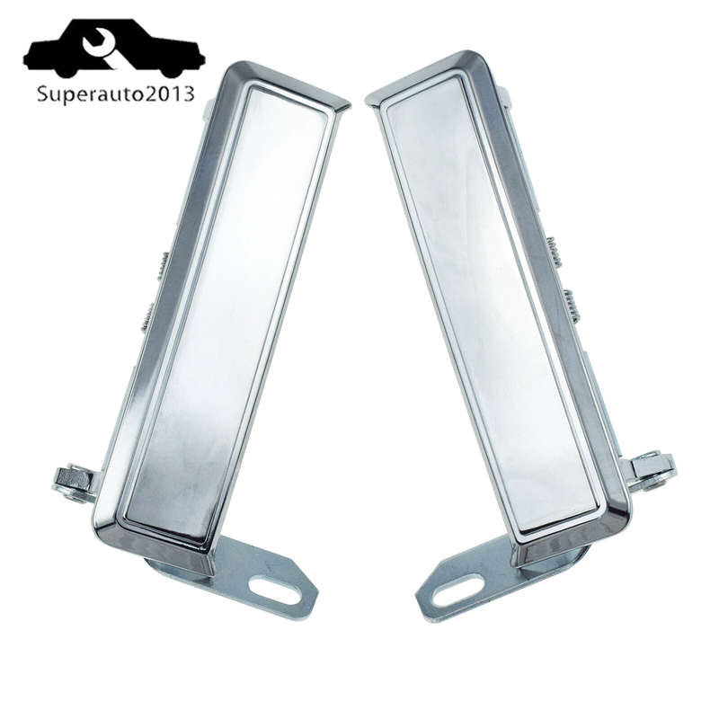 Pair Front Left + Right Door Handles Chrome For 1975-1984 Toyota Land Cruiser