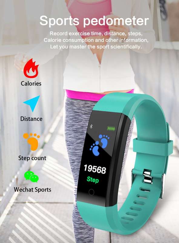 Smart Sports Watch - Activity Sleep Tracker Heart Rate Fitness Pedometer Bracelet Smart Watch