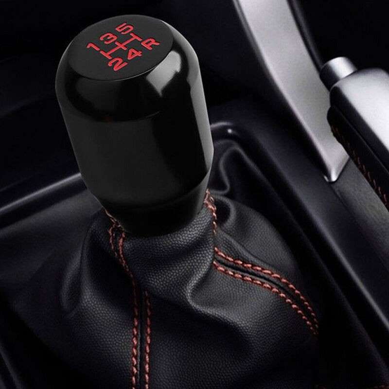 Manual Transmission MT 5 Speed Gear Stick Shift Knob Shifter Black with Boot