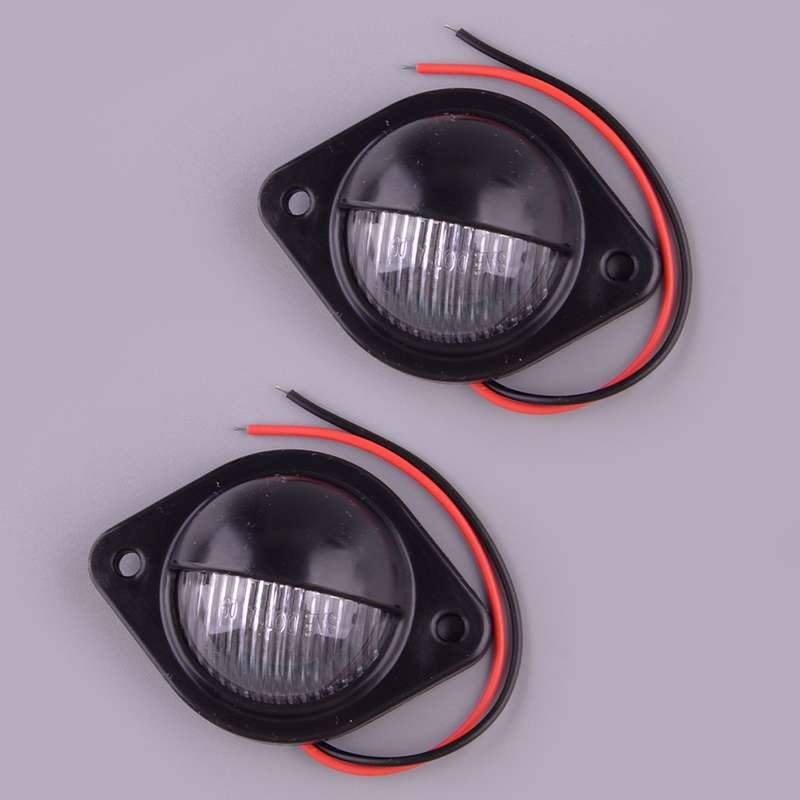 2Pc LED Rear Bumper Tag License Plate Light Lamp Universal For Cars Truck New