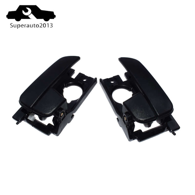 Pair Rear Left Right Interior Door Handle Black For 2007-2011 Hyundai Accent New