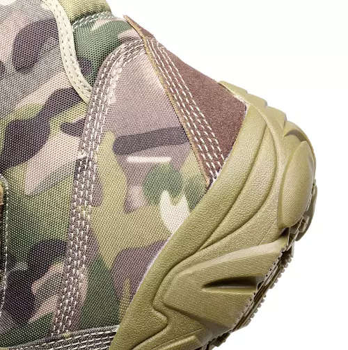 (Hommes) Anti-Slip Safety Breathable Shock-Absorbing Climbing Hiking Tactical Ankle Boots - Green