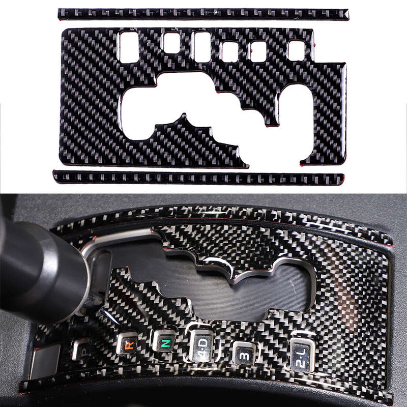 3pcs/set Carbon Fiber Gear Shift Panel Trim Fit for Toyota FJ Cruiser 2007-2020