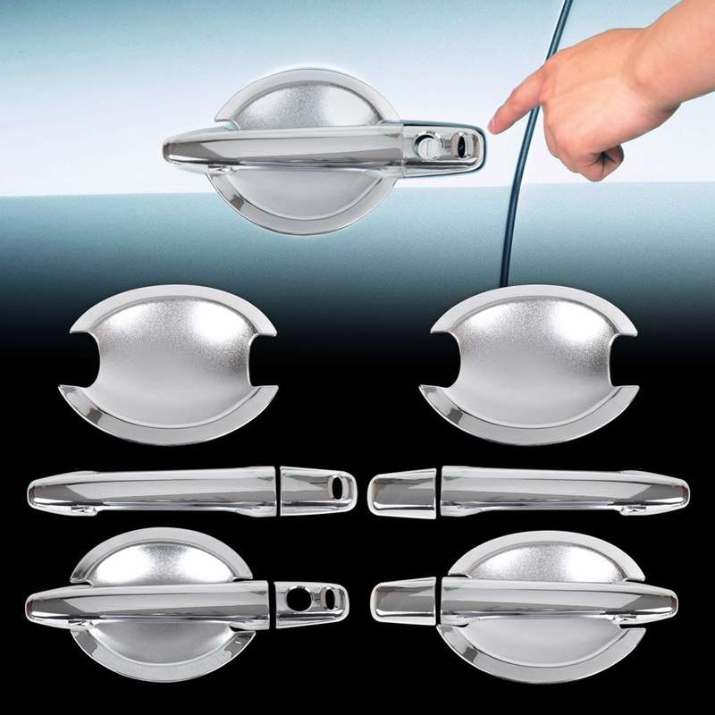 Door Handle Cover W/Smart Key + cup Bowl Fit for Mitsubishi Outlander sport RVR