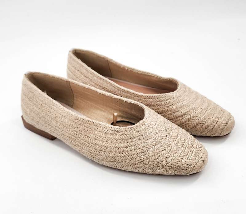 ZARA Raffia Ballet Flats Size 5