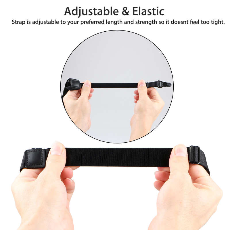 2x Mens Shirt Stays Holders Elastic Garter Belt ,Non-Slip Locking Clamps Uniform