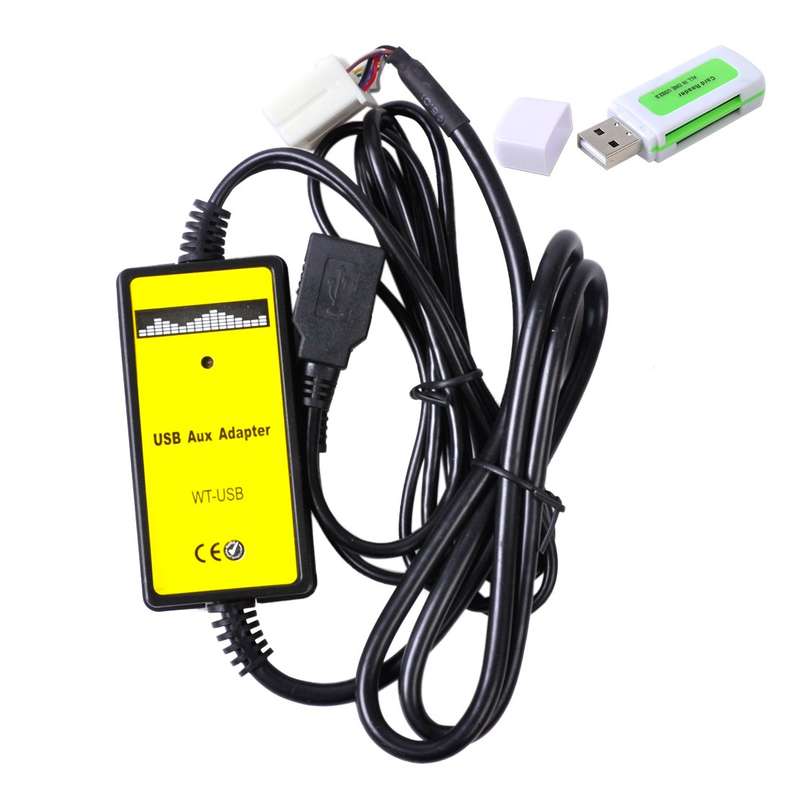 AUX Input MP3 Interface Adapter Changer USB Cable + Reader Fit for Honda Accord
