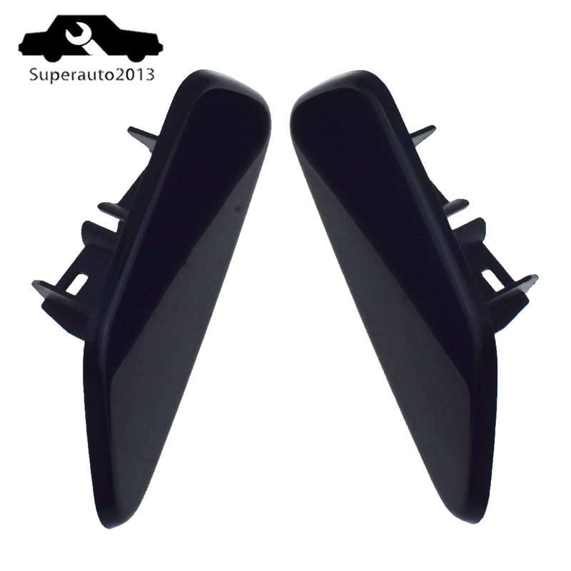 Pair L R Front Bumper Headlight Washer Nozzle Cap For 2014-2018 Subaru Forester