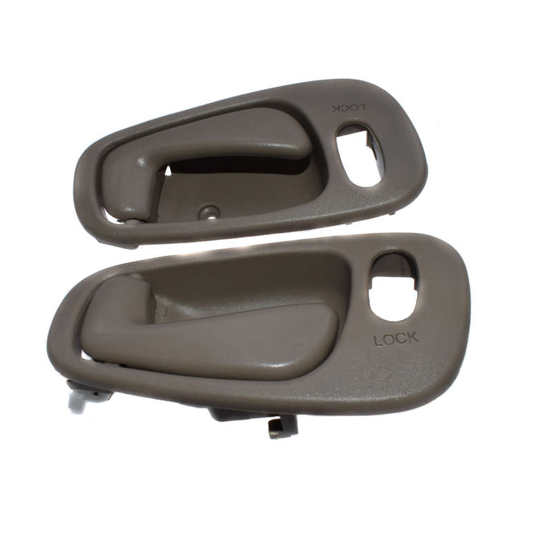 Pair Inside Door Handles Left&Right Beige Power Lock Hole 69206-02060 For Toyota