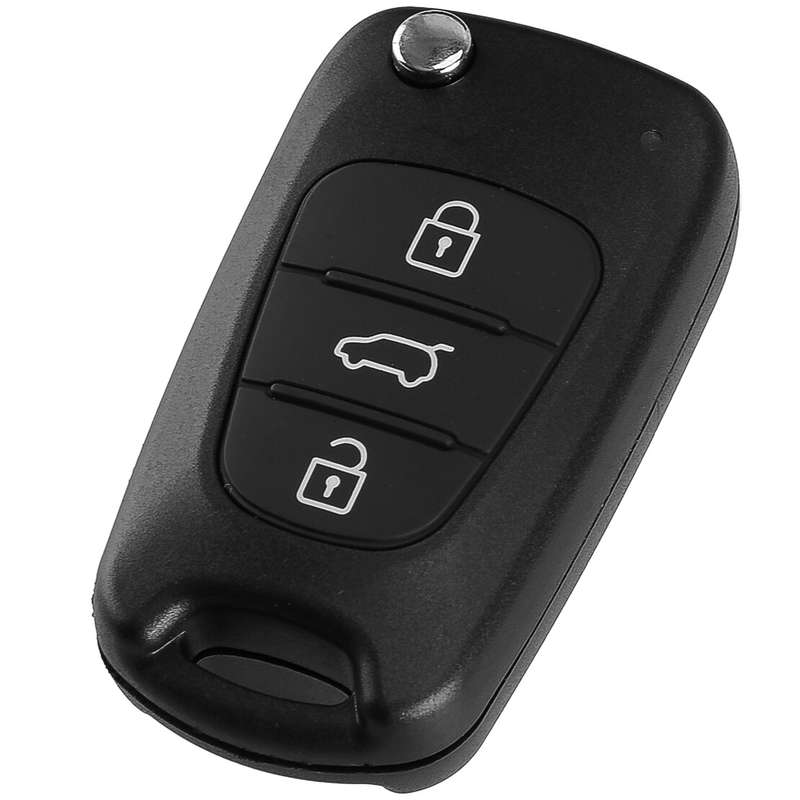 Key Case Shell w/ Uncut Blank Blade Fit for Hyundai i10 i30 Elantra Kia Amanti
