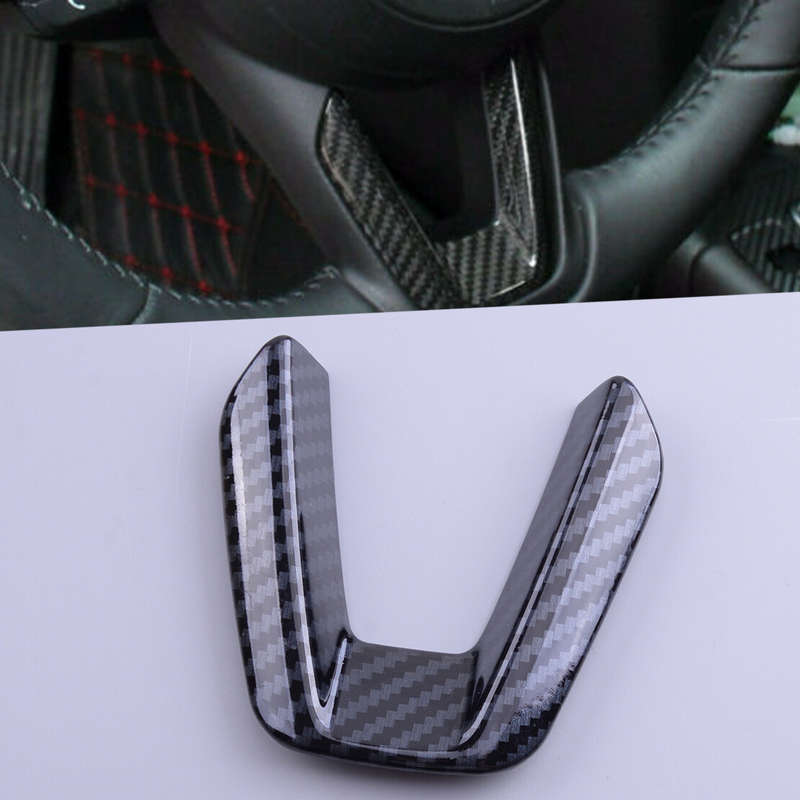 Steering Wheel Center Lower Trim Cover Carbon Fiber Style Fit For Mazda 3 6 CX-5