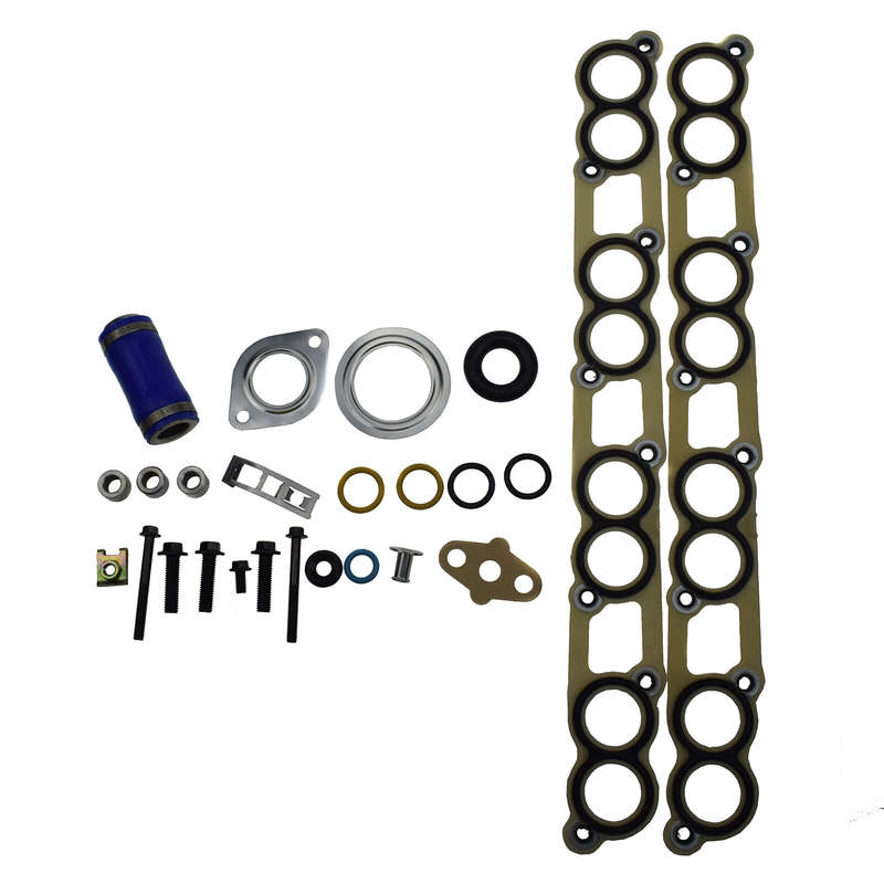 Cooler Gasket Kit with Blue Hose For 04.5-07 Ford 6.0L Powerstroke 3C3Z-9439-AA
