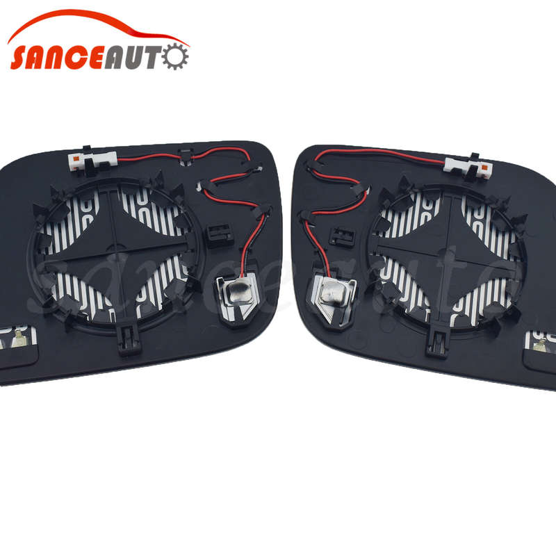 Mirror Glass 5.25 Inch Heated Blind Spot LH RH Pair for Ford Explorer 2011-2015