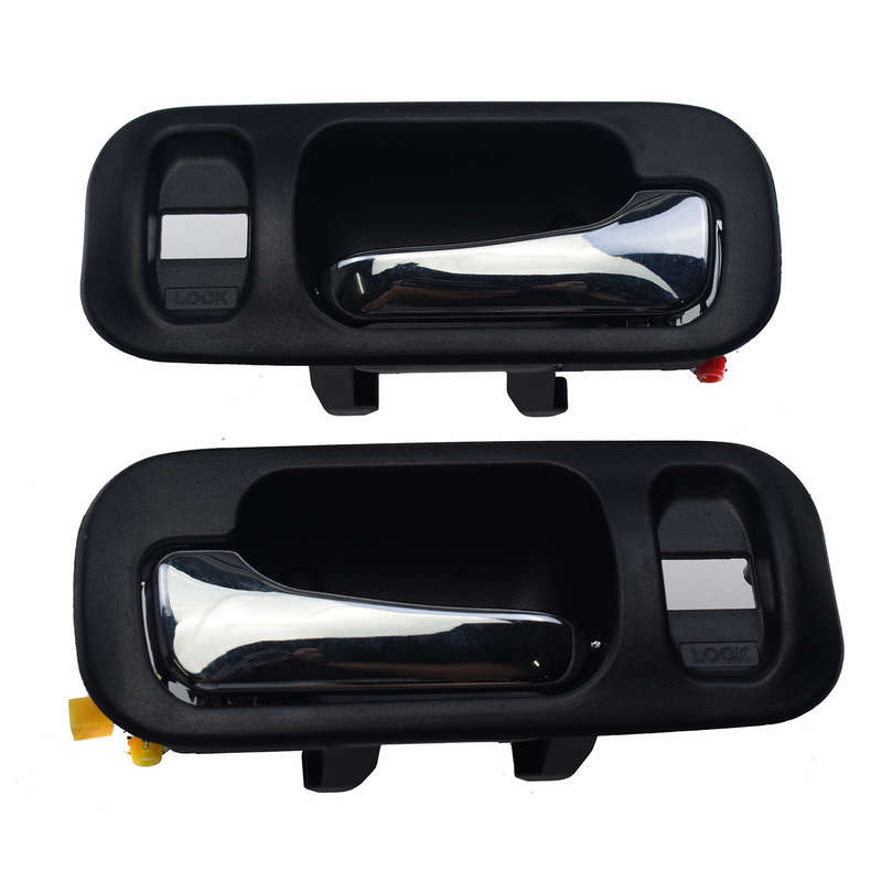 2PCS Chrome Black Inside Door Handles Front Left Right for 1997-2001 CRV Odyssey