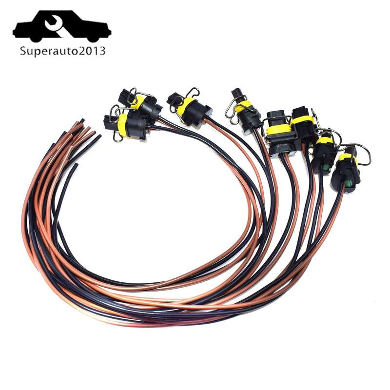 8X Wire Harness Pigtail IPR / VGT Solenoid For Ford E-350 F-250 F350 Super Duty