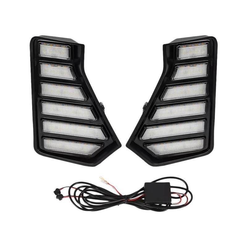 Fog Light Side Grille Daytime Running Lamp DRL Fit For Toyota Tacoma 2024-25 es