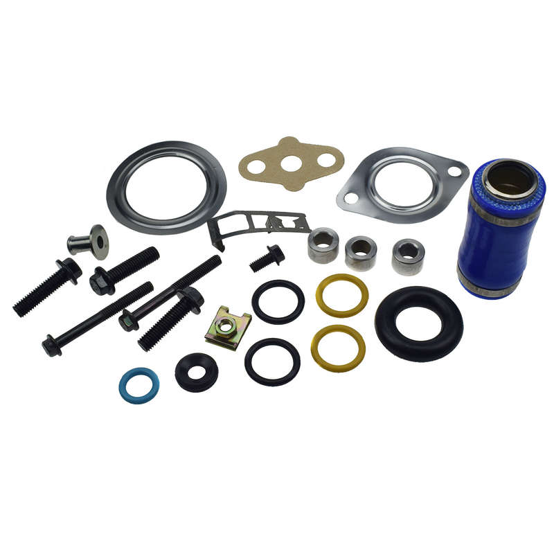 For 2003-10 Ford Powerstroke Diesel 6.0L Intake Manifold Gasket Set & Blue Hose