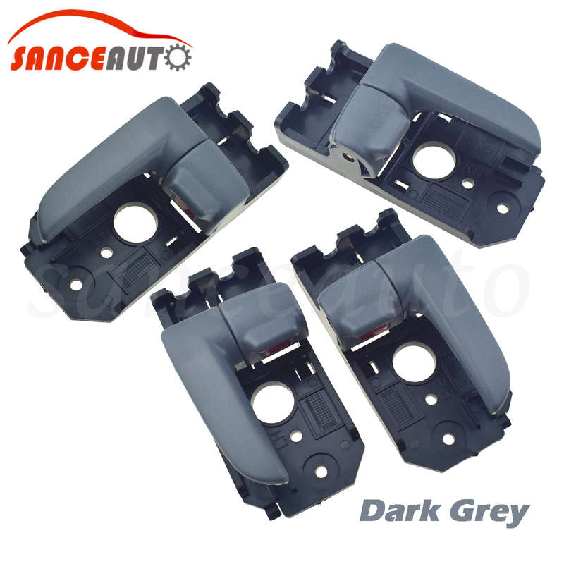 Front Rear Left Right Interior Door Handle Dark Grey for 2004-2009 Kia Spectra