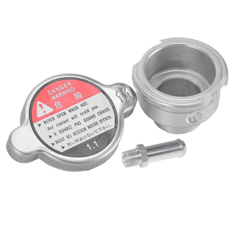 Aluminum Weld On Radiator Filler Neck 32mm 1-1/4" ID with 1.1 Bar Radiator Cap